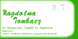 magdolna tombacz business card